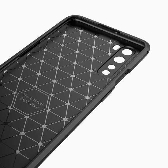 For OnePlus Nord Brushed Texture Carbon Fiber TPU Case(Black)