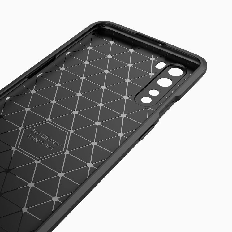 For OnePlus Nord Brushed Texture Carbon Fiber TPU Case(Black)