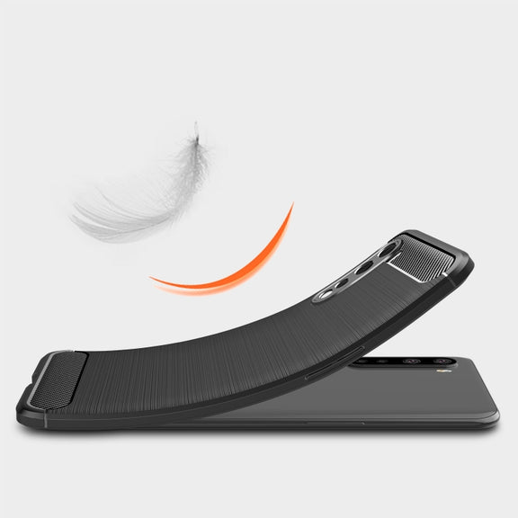 For OnePlus Nord Brushed Texture Carbon Fiber TPU Case(Black)
