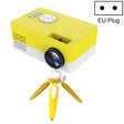 J15 1920 x 1080P HD Household Mini LED Projector with Tripod Mount Support AV / HDMI x 1 / USB x1 / TF x 1, Plug Type:EU Plug(Yellow White) - Mini Projector by PMC TechLife | Online Shopping South Africa | PMC TechLife | Buy Now Pay Later Mobicred