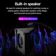 J15 1920 x 1080P HD Household Mini LED Projector with Tripod Mount Support AV / HDMI x 1 / USB x1 / TF x 1, Plug Type:EU Plug(Blue White)