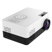 J15 1920 x 1080P HD Household Mini LED Projector with Tripod Mount Support AV / HDMI x 1 / USB x1 / TF x 1, Plug Type:US Plug(Black White)