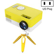 J15 1920 x 1080P HD Household Mini LED Projector with Tripod Mount Support AV / HDMI x 1 / USB x1 / TF x 1, Plug Type:US Plug(Yellow White) - Mini Projector by PMC TechLife | Online Shopping South Africa | PMC TechLife | Buy Now Pay Later Mobicred