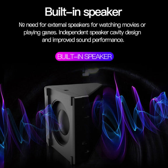 J15 1920 x 1080P HD Household Mini LED Projector with Tripod Mount Support AV / HDMI x 1 / USB x1 / TF x 1, Plug Type:US Plug(Black White)