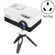 J15 1920 x 1080P HD Household Mini LED Projector with Tripod Mount Support AV / HDMI x 1 / USB x1 / TF x 1, Plug Type:AU Plug(Black White) - Mini Projector by PMC TechLife | Online Shopping South Africa | PMC TechLife | Buy Now Pay Later Mobicred