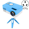 J15 1920 x 1080P HD Household Mini LED Projector with Tripod Mount Support AV / HDMI x 1 / USB x1 / TF x 1, Plug Type:AU Plug(Blue White) - Mini Projector by PMC TechLife | Online Shopping South Africa | PMC TechLife | Buy Now Pay Later Mobicred