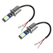 H3 2 PCS DC12-24V / 10.5W Car Double Colors Fog Lights with 24LEDs SMD-3030 & Constant Current, Box Packaging(White Light + Ice Blue Light)