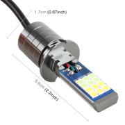 H3 2 PCS DC12-24V / 10.5W Car Double Colors Fog Lights with 24LEDs SMD-3030 & Constant Current, Box Packaging(White Light + Ice Blue Light)