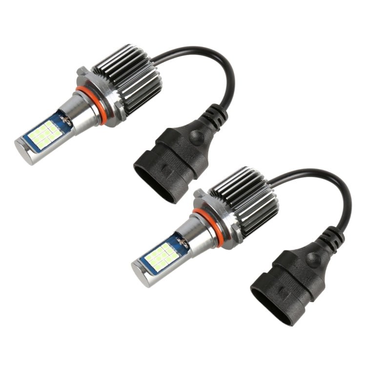 9005 2 PCS DC12-24V / 10.5W Car Fog Lights with 24LEDs SMD-3030 & Constant Current, Box Packaging(Ice Blue Light)