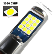 H3 2 PCS DC12-24V / 10.5W Car Fog Lights with 24LEDs SMD-3030 & Constant Current, Box Packaging(Lime Light)