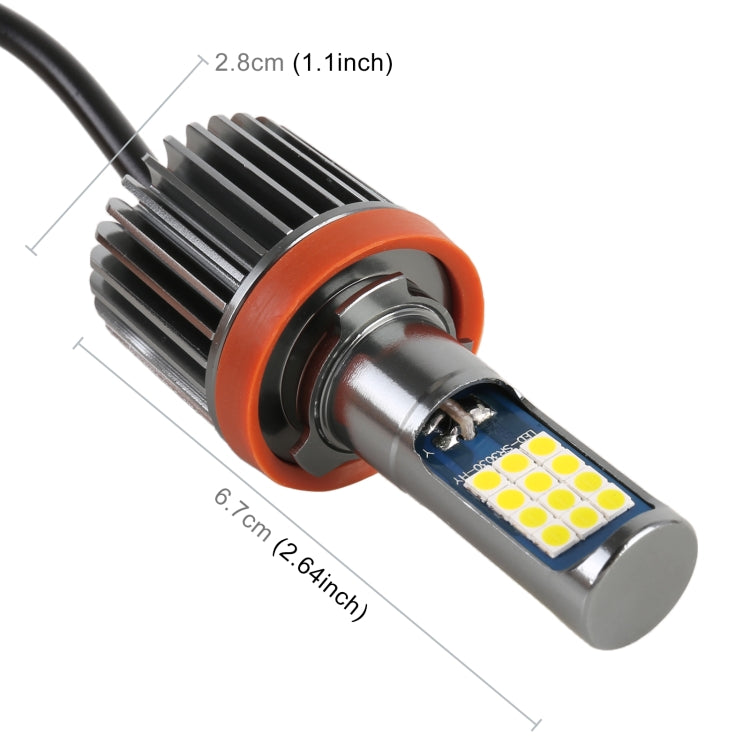 H11 2 PCS DC12-24V / 10.5W Car Fog Lights with 24LEDs SMD-3030 & Constant Current, Box Packaging(Gold Light)