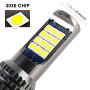 9006 2 PCS DC12-24V / 8.6W Car Double Colors Fog Lights with 24LEDs SMD-3030 & Constant Current, Bag Packaging(White Light + Lime Light)