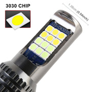 9006 2 PCS DC12-24V / 8.6W Car Double Colors Fog Lights with 24LEDs SMD-3030 & Constant Current, Bag Packaging(White Light + Ice Blue Light)