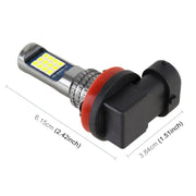 H11 / H8 2 PCS DC12-24V / 8.6W Car Fog Lights with 24LEDs SMD-3030 & Constant Current, Bag Packagin(Lime Light)