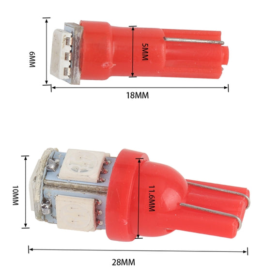 50 PCS T5 / T10 Car / Motorcycle Modification LED Turn Signal Light Clearance Lamp