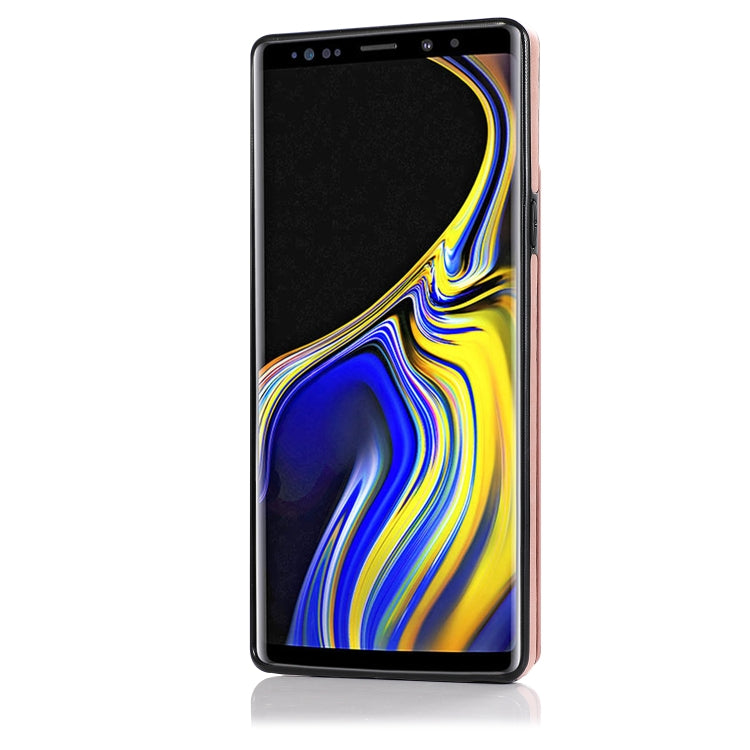 For Samsung Galaxy Note9 Double Buckle Mandala Pattern PU+TPU Protective Case with Card Slots & Holder & Photo Frame(Rose Gold)