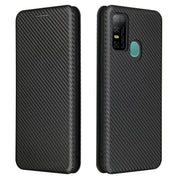 For DOOGEE N30 Carbon Fiber Texture Horizontal Flip TPU + PC + PU Leather Case with Card Slot(Black)