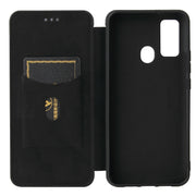 For DOOGEE N30 Carbon Fiber Texture Horizontal Flip TPU + PC + PU Leather Case with Card Slot(Black)