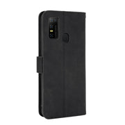 For DOOGEE N30 Solid Color Skin Feel Magnetic Buckle Horizontal Flip Calf Texture PU Leather Case with Holder & Card Slots & Wallet(Black)