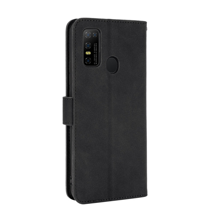 For DOOGEE N30 Solid Color Skin Feel Magnetic Buckle Horizontal Flip Calf Texture PU Leather Case with Holder & Card Slots & Wallet(Black)