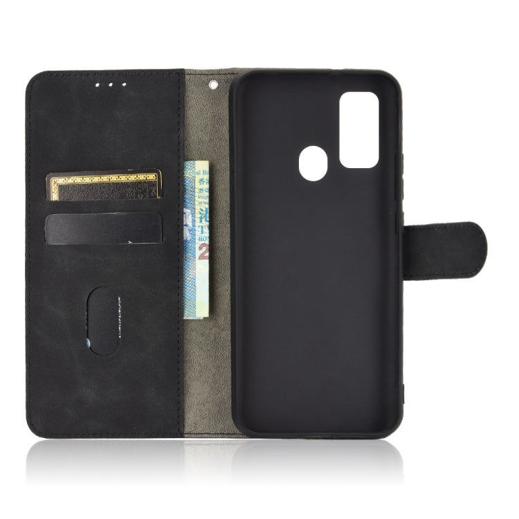 For DOOGEE N30 Solid Color Skin Feel Magnetic Buckle Horizontal Flip Calf Texture PU Leather Case with Holder & Card Slots & Wallet(Black)