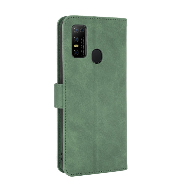 For DOOGEE N30 Solid Color Skin Feel Magnetic Buckle Horizontal Flip Calf Texture PU Leather Case with Holder & Card Slots & Wallet(Green)