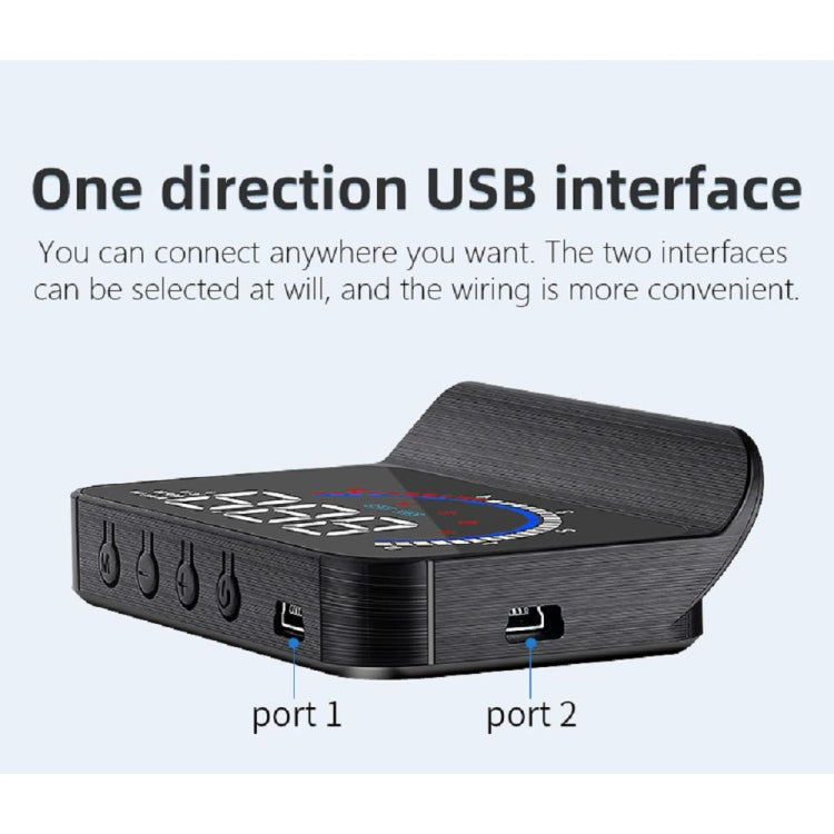M13 Plus OBD2 + GPS Mode Car Head-up Display HUD Overspeed / Speed / Water Temperature Alarm / Eliminate Fault Codes
