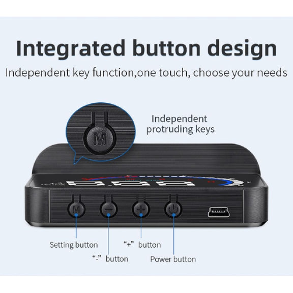 M13 Plus OBD2 + GPS Mode Car Head-up Display HUD Overspeed / Speed / Water Temperature Alarm / Eliminate Fault Codes