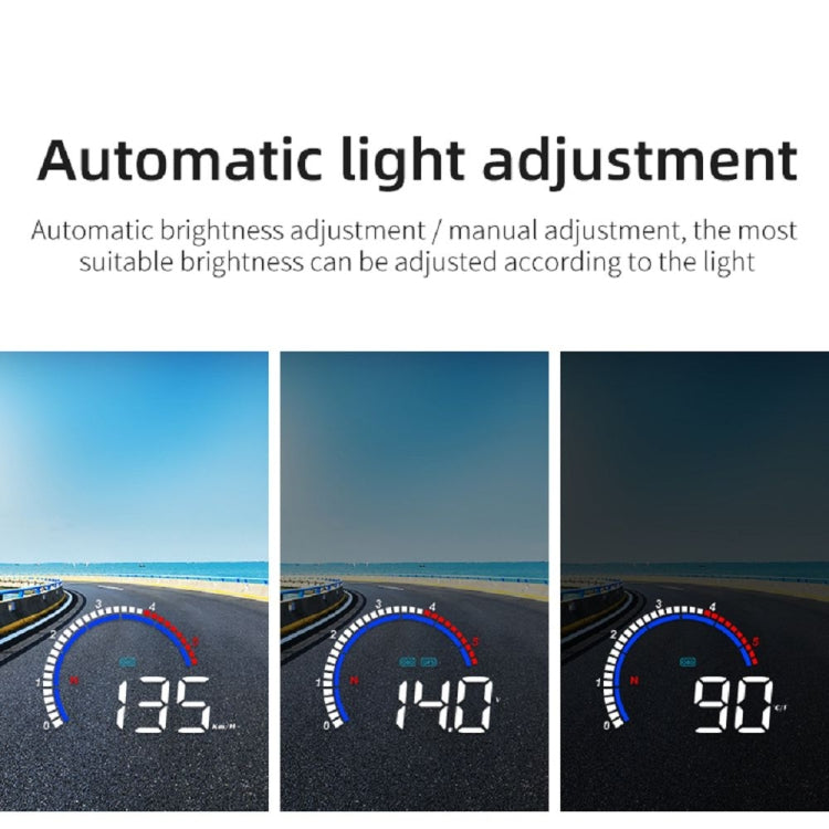 M13 Plus OBD2 + GPS Mode Car Head-up Display HUD Overspeed / Speed / Water Temperature Alarm / Eliminate Fault Codes