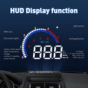M13 Plus OBD2 + GPS Mode Car Head-up Display HUD Overspeed / Speed / Water Temperature Alarm / Eliminate Fault Codes