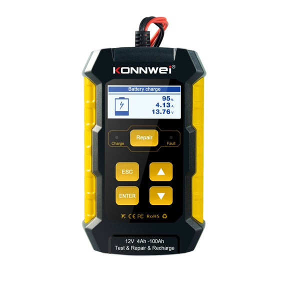 KONNWEI KW510 3 in 1 Car Battery Tester / Charger / Repairer, Support 8 Languages(US Plug)