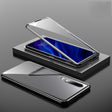 For Huawei P30 Magnetic Metal Frame Double-sided Tempered Glass Case(Black) - Huawei Cases by PMC TechLife | Online Shopping South Africa | PMC TechLife | Buy Now Pay Later Mobicred