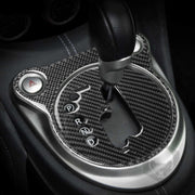 Car Carbon Fiber Gear Shift Panel Decorative Sticker for Nissan 370Z Z34 2009- Left Drive