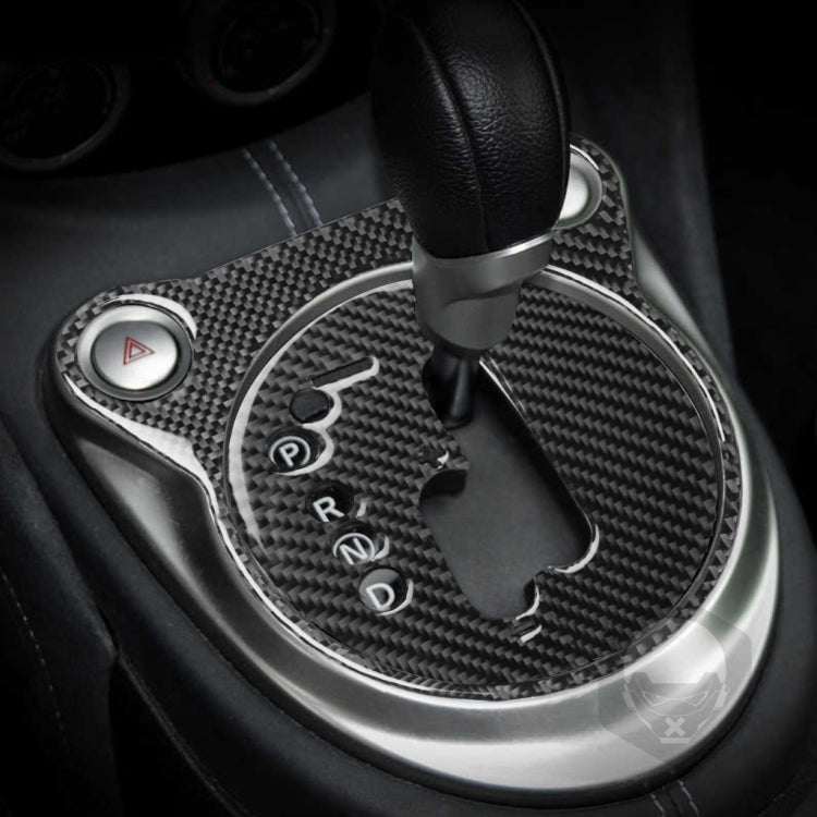 Car Carbon Fiber Gear Shift Panel Decorative Sticker for Nissan 370Z Z34 2009- Left Drive