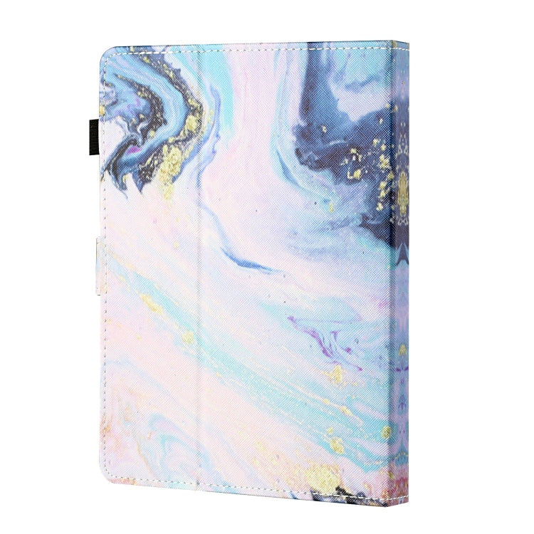 For 10 inch Tablet Universal Coloured Drawing Stitching Horizontal Flip Leather Case with Holder & Card Slot(Quicksand)