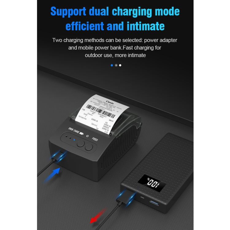 5811DD 58mm Bluetooth 4.0 Portable Thermal Bluetooth Receipt Printer, US Plug