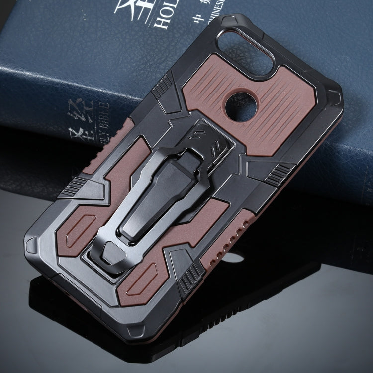 For Xiaomi Redmi 6 Armor Warrior Shockproof PC + TPU Protective Case(Coffee)