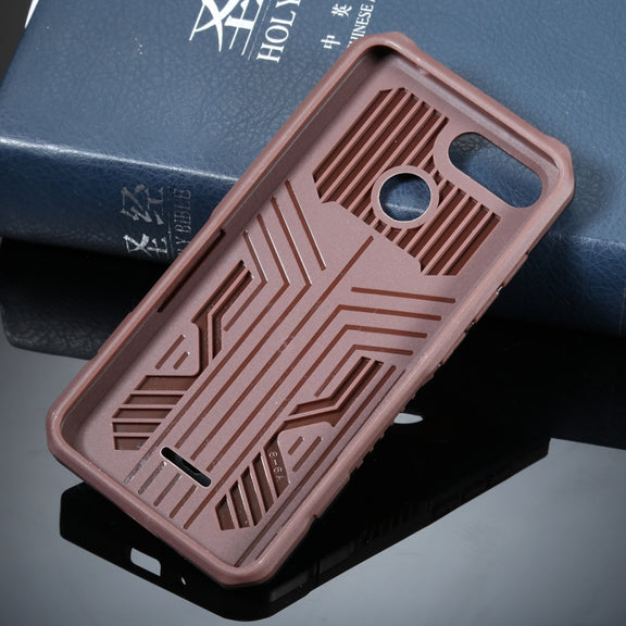 For Xiaomi Redmi 6 Armor Warrior Shockproof PC + TPU Protective Case(Coffee)