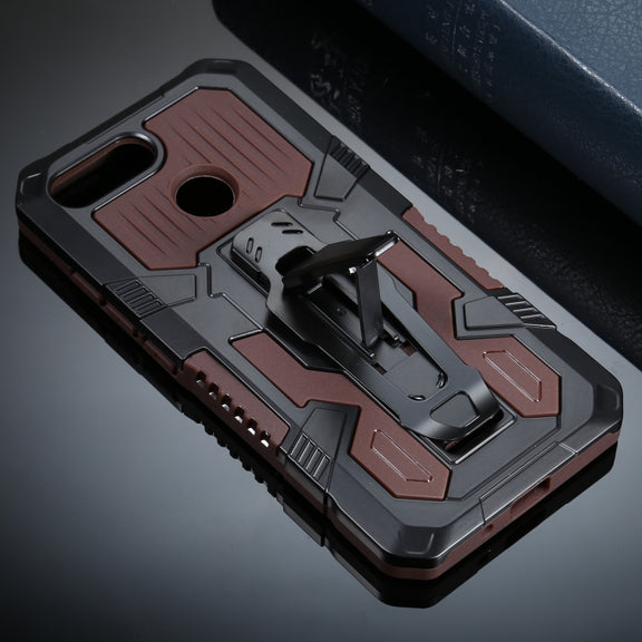 For Xiaomi Redmi 6 Armor Warrior Shockproof PC + TPU Protective Case(Coffee)