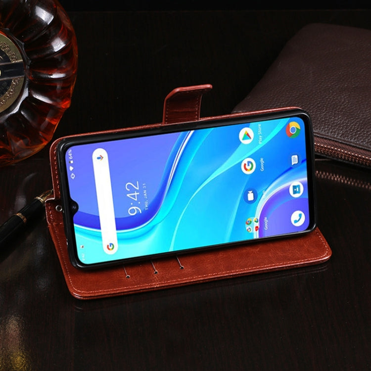For UMIDIGI A7S idewei Crazy Horse Texture Horizontal Flip Leather Case with Holder & Card Slots & Wallet(Rose Red)