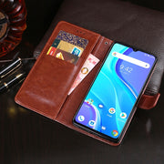 For UMIDIGI A7S idewei Crazy Horse Texture Horizontal Flip Leather Case with Holder & Card Slots & Wallet(Yellow)