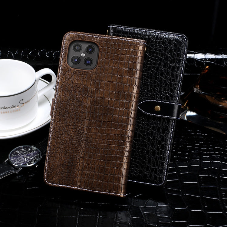 For Cubot C30 idewei Crocodile Texture Horizontal Flip Leather Case with Holder & Card Slots & Wallet(Black)