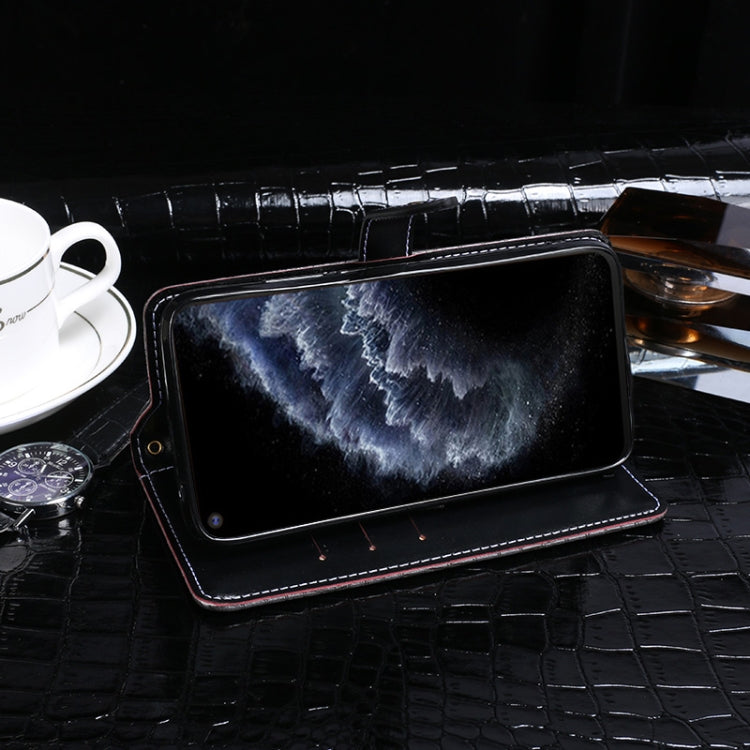 For Cubot C30 idewei Crocodile Texture Horizontal Flip Leather Case with Holder & Card Slots & Wallet(Black)