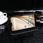 For Fujitsu Arrows RX idewei Crocodile Texture Horizontal Flip Leather Case with Holder & Card Slots & Wallet(Dark Blue)