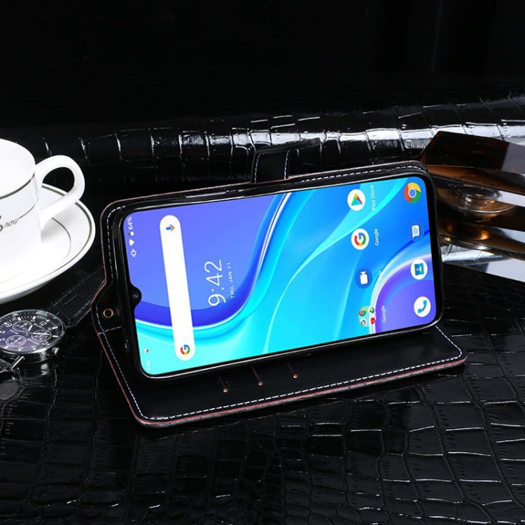 For Umidigi A7S idewei Crocodile Texture Horizontal Flip Leather Case with Holder & Card Slots & Wallet(Black)