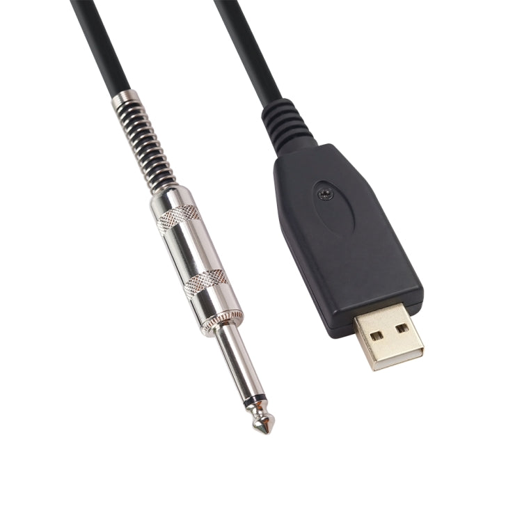 US48S USB to 6.35mm Electric Guitar Recording Cable, Cable Length:3m