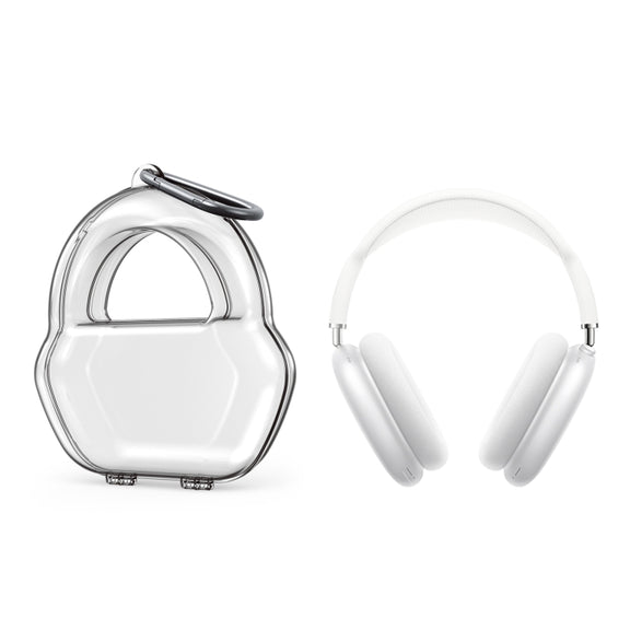 PP Jelly Color Headphone Protective Case for AirPods Max, with Hook(White)