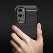 For OnePlus 9 Pro Brushed Texture Carbon Fiber TPU Case(Black)