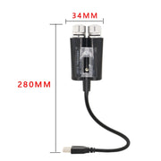 Car Two-color USB Star Dome Light Atmosphere Laser Projection Decorative Light, Constantly Bright Version(Red Green)