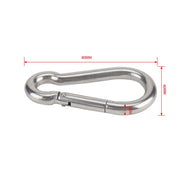 RV Trailer Spring Safety Rope Breakaway Cable, Safety Buckle Size:M8 x 80mm(Red)